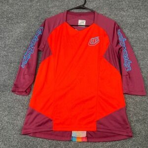 Troy Lee Designs Skyline MTB Jersey Orange Burgundy 3/4 Sleeve Mens Large